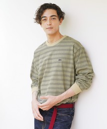 オーバーダイボーダーTシャツ