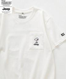 PEANUTS×JEEP ポケット付きTシャツ 半袖