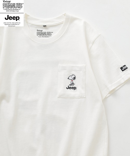 PEANUTS×JEEP футболка с карманом