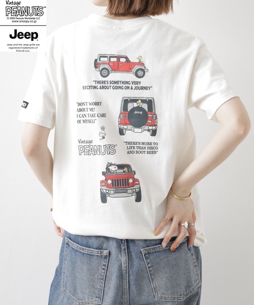 PEANUTS(ピーナッツ)の「PEANUTS×JEEP ポケット付きTシャツ 半袖(Tシャツ/カットソー・メンズ・オフホワイト/ネイビー/グレイッシュベージュ・S/M/L/LL)」の17枚目の写真