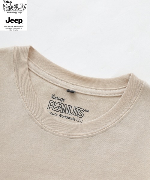 PEANUTS(ピーナッツ)の「PEANUTS×JEEP ポケット付きTシャツ 半袖(Tシャツ/カットソー・メンズ・オフホワイト/ネイビー/グレイッシュベージュ・S/M/L/LL)」の9枚目の写真