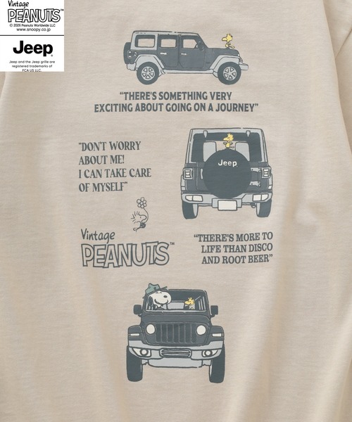 PEANUTS(ピーナッツ)の「PEANUTS×JEEP ポケット付きTシャツ 半袖(Tシャツ/カットソー・メンズ・オフホワイト/ネイビー/グレイッシュベージュ・S/M/L/LL)」の13枚目の写真