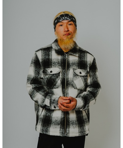 BIG MIKE(ビッグマイク)の「BIG MIKE ビッグマイク /26秋冬新作 起毛チェック 裏キルティング ジップジャケット //// 102646400 102646401(ブルゾン・メンズ・ブラック×ブルー/ベージュ系その他/ブラウン系その他/ホワイト×ブラック・MEDIUM/LARGE/X-LARGE)」の14枚目の写真