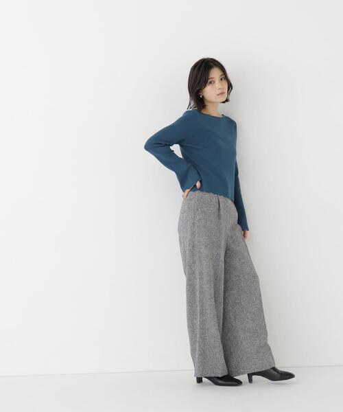 NATURAL BEAUTY BASIC（ナチュラルビューティーベーシック）の「襟スカラップニット（ニット/セーター・レディース・ブラック/オリーブ/オフホワイト・FREE）」の17枚目の写真