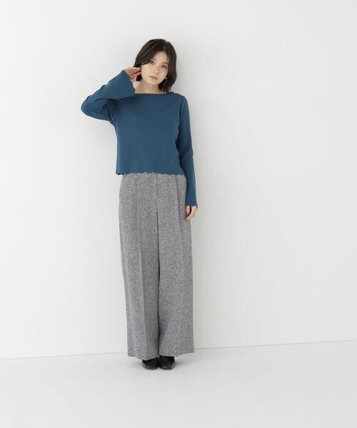NATURAL BEAUTY BASIC（ナチュラルビューティーベーシック）の「襟スカラップニット（ニット/セーター・レディース・ブラック/オリーブ/オフホワイト・FREE）」の19枚目の写真