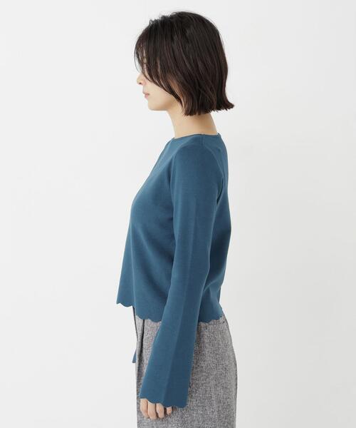 NATURAL BEAUTY BASIC（ナチュラルビューティーベーシック）の「襟スカラップニット（ニット/セーター・レディース・ブラック/オリーブ/オフホワイト・FREE）」の22枚目の写真