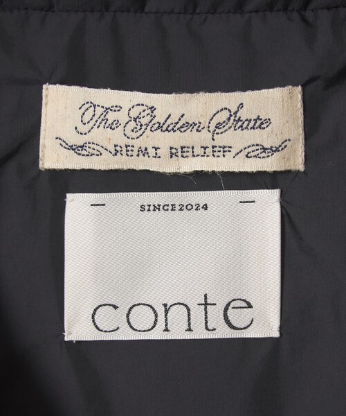 REMI RELIEF(レミレリーフ)の「【別注】<REMI RELIEF for conte>ダウンベスト(ダウンベスト・レディース・ブラック・FREE)」の19枚目の写真