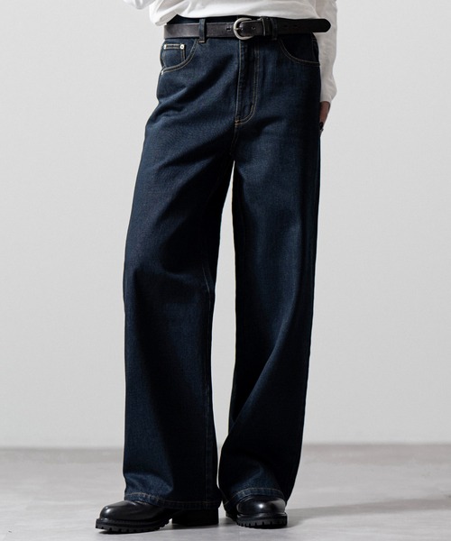 CLEL(クレイル)の「【CLEL】Rigid/Onewash Straight Denim Pants / リジット/ワンウォッシュ ストレートデニムパンツ(デニムパンツ・メンズ・インディゴブルー/ブラック/ブルー系・L/M/S/XS)」の3枚目の写真