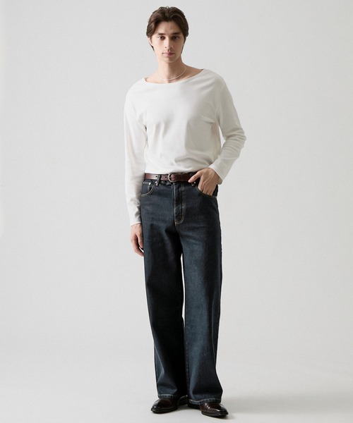 CLEL(クレイル)の「【CLEL】Rigid/Onewash Straight Denim Pants / リジット/ワンウォッシュ ストレートデニムパンツ(デニムパンツ・メンズ・インディゴブルー/ブラック/ブルー系・L/M/S/XS)」の8枚目の写真