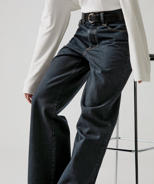 CLEL(クレイル)の「【CLEL】Rigid/Onewash Straight Denim Pants / リジット/ワンウォッシュ ストレートデニムパンツ(デニムパンツ・メンズ・インディゴブルー/ブラック/ブルー系・L/M/S/XS)」の10枚目の写真