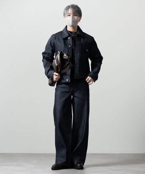 CLEL(クレイル)の「【CLEL】Rigid/Onewash Straight Denim Pants / リジット/ワンウォッシュ ストレートデニムパンツ(デニムパンツ・メンズ・インディゴブルー/ブラック/ブルー系・L/M/S/XS)」の22枚目の写真