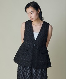 Floral Jacquard Vest