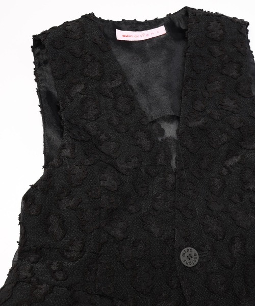 mintdesigns（ミントデザインズ）の「Floral Jacquard Vest（ベスト・レディース・ブラック/ホワイト・ONESIZE）」の11枚目の写真