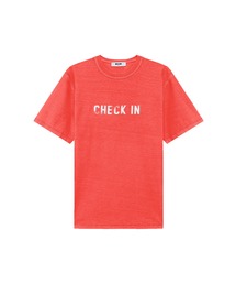 MSGM（エムエスジーエム）の「「CHECK IN / CHECK OUT」 リバーシブル Tシャツ（Tシャツ/カットソー）」