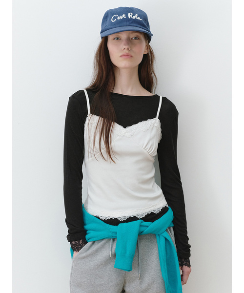 ROLAROLA(ロラロラ)の「レーススリップトップ ホワイト(Tシャツ/カットソー・レディース・ホワイト・MEDIUM/SMALL)」の1枚目の写真