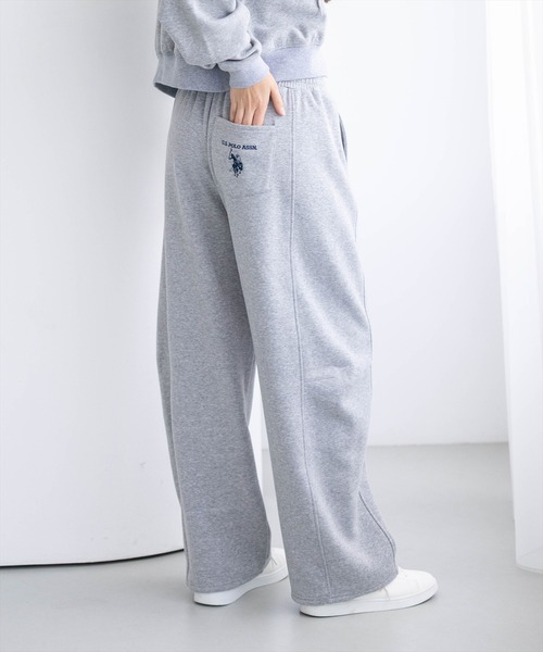 U.S. POLO ASSN.(ユーエスポロアッスン)の「【U.S. POLO ASSN.】clear 別注 裏起毛スウェットパンツ(セット可)(スウェットパンツ・レディース・ピンク/グレー/ブラック・F)」の2枚目の写真
