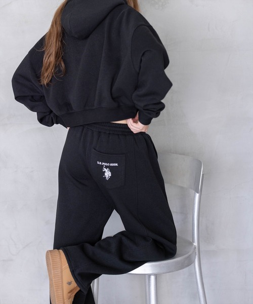 U.S. POLO ASSN.(ユーエスポロアッスン)の「【U.S. POLO ASSN.】clear 別注 裏起毛スウェットパンツ(セット可)(スウェットパンツ・レディース・ピンク/グレー/ブラック・F)」の1枚目の写真