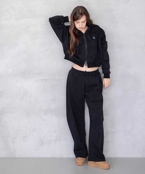 U.S. POLO ASSN.(ユーエスポロアッスン)の「【U.S. POLO ASSN.】clear 別注 裏起毛スウェットパンツ(セット可)(スウェットパンツ・レディース・ピンク/グレー/ブラック・F)」の7枚目の写真
