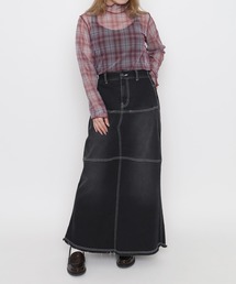【NEW SIZE】デザインデニムロングスカート