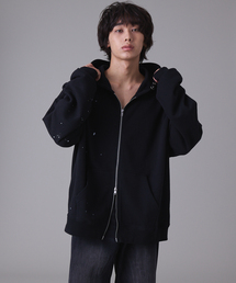 EVOLVERA（エボルヴェラー）の「Double Zip Painted Hoodie / ダブルジップペイントパーカー（パーカー）」