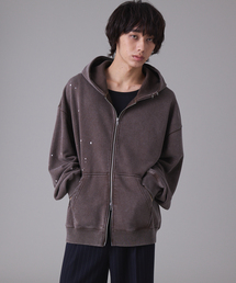 EVOLVERA（エボルヴェラー）の「Double Zip Painted Hoodie / ダブルジップペイントパーカー（パーカー）」