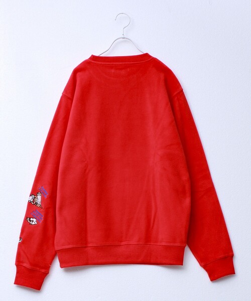 FREDY MAC（フレディーマック）の「【FREDYMAC/フレディマック】ユニセックス アニマルお化け刺繍フリースクルーネック（スウェット・メンズ・チャコールグレー/ブラック/レッド/ブルー・M/L）」の6枚目の写真