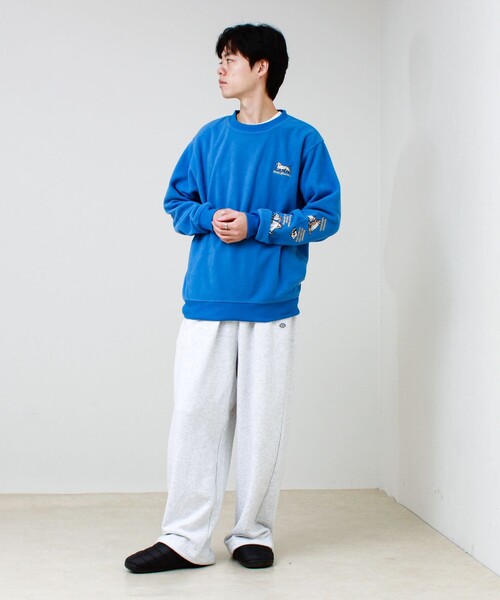 FREDY MAC（フレディーマック）の「【FREDYMAC/フレディマック】ユニセックス アニマルお化け刺繍フリースクルーネック（スウェット・メンズ・チャコールグレー/ブラック/レッド/ブルー・M/L）」の11枚目の写真