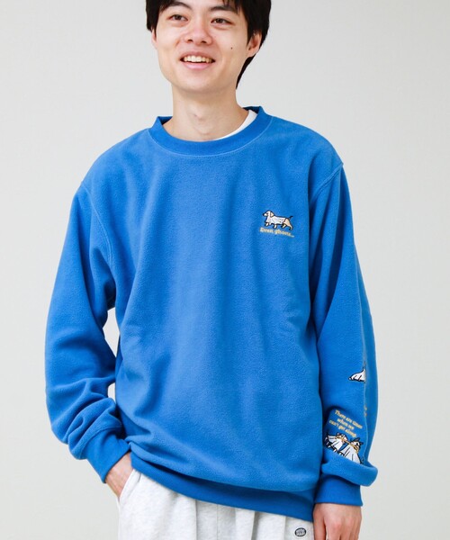 FREDY MAC（フレディーマック）の「【FREDYMAC/フレディマック】ユニセックス アニマルお化け刺繍フリースクルーネック（スウェット・メンズ・チャコールグレー/ブラック/レッド/ブルー・M/L）」の12枚目の写真