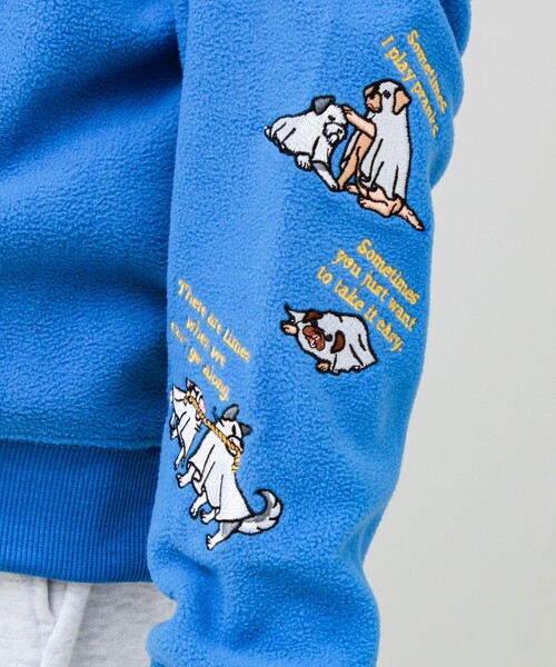 FREDY MAC（フレディーマック）の「【FREDYMAC/フレディマック】ユニセックス アニマルお化け刺繍フリースクルーネック（スウェット・メンズ・チャコールグレー/ブラック/レッド/ブルー・M/L）」の17枚目の写真