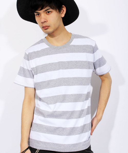 8(eight)(エイト)の「ボーダー 半袖Tシャツ(Tシャツ/カットソー・メンズ・ブラック×レッド/ブルー/ブラック×ホワイト/ブラック×グレー/ネイビー/グレー×ホワイト/レッド・LARGE/MEDIUM/SMALL)」の5枚目の写真