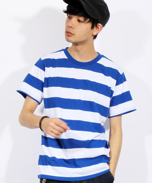 8(eight)(エイト)の「ボーダー 半袖Tシャツ(Tシャツ/カットソー・メンズ・ブラック×レッド/ブルー/ブラック×ホワイト/ブラック×グレー/ネイビー/グレー×ホワイト/レッド・LARGE/MEDIUM/SMALL)」の6枚目の写真