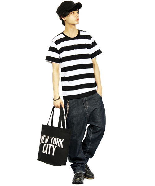 8(eight)(エイト)の「ボーダー 半袖Tシャツ(Tシャツ/カットソー・メンズ・ブラック×レッド/ブルー/ブラック×ホワイト/ブラック×グレー/ネイビー/グレー×ホワイト/レッド・LARGE/MEDIUM/SMALL)」の22枚目の写真