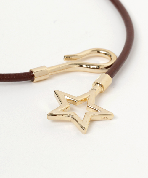 RODEO CROWNS WIDE BOWL（ロデオクラウンズワイドボウル）の「2WAY レザー チョーカー（ネックレス・レディース・シルバー/ゴールド・FREE）」の3枚目の写真