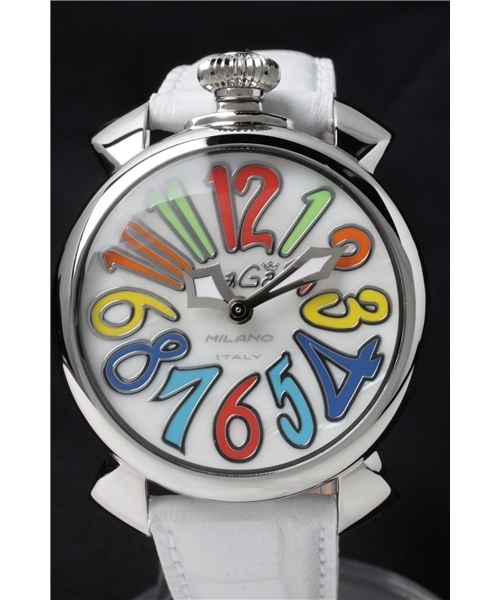 BRILLA per il gusto（ブリッラペルイルグースト）の「GaGa MILANO / MANUALE 40MM ACCIAIO 5020.7（アナログ腕時計・メンズ・ホワイト・ONE SIZE）」の2枚目の写真