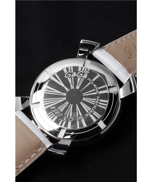 BRILLA per il gusto（ブリッラペルイルグースト）の「GaGa MILANO / MANUALE 40MM ACCIAIO 5020.7（アナログ腕時計・メンズ・ホワイト・ONE SIZE）」の4枚目の写真