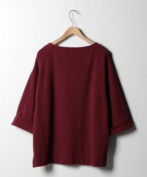 coen(コーエン)の「STフライスVネックカットソー(ブラック ⇒ WEB限定カラー)(その他トップス・レディース・アイボリー/ワイン/ブラック/ネイビー・FREE)」の5枚目の写真