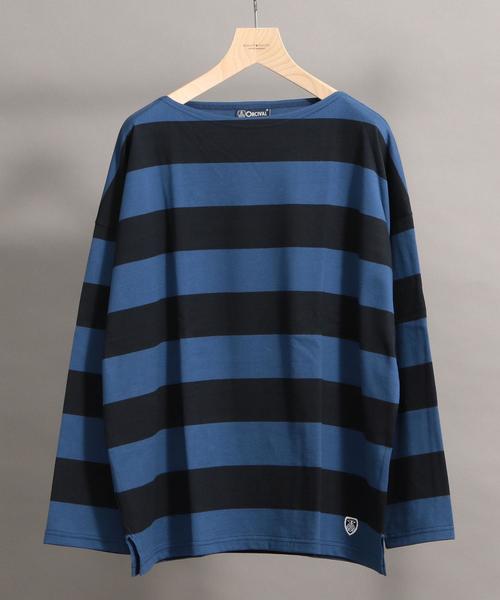 ORCIVAL(オーシバル)の「【別注】 <ORCIVAL> WIDE BOAT LONG SLEEVE TEE/カットソー(Tシャツ/カットソー・メンズ・ホワイト/グレー/ネイビー・5/3/4)」の1枚目の写真
