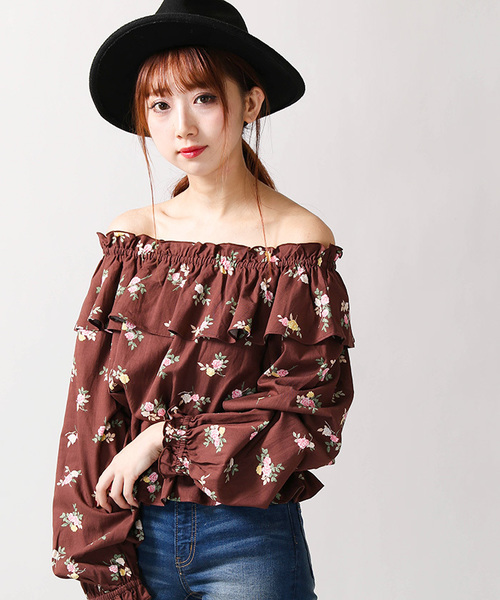 WEGO（ウィゴー）の「WEGO/フリルオフショルブラウス（シャツ/ブラウス・レディース・その他1/その他2・LARGE/MEDIUM）」の1枚目の写真