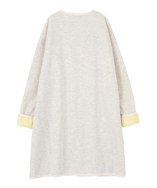 Ne-net(ネネット)の「(S)ボアボンディング(ノーカラージャケット・レディース・ネイビー/オフホワイト・02)」の5枚目の写真