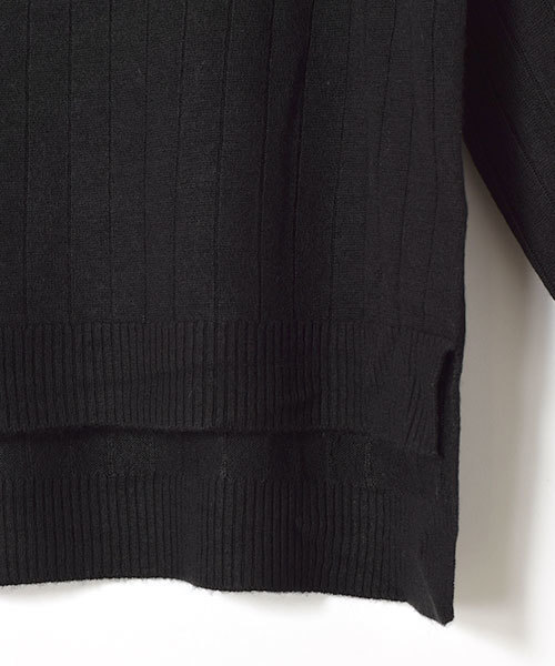 w closet(ダブルクローゼット)の「カシミヤタッチワイドリブVネックプルオーバ(ニット/セーター・レディース・ホワイト/ピンクベージュ/グレー/ピンク/チャコールグレー/ブラック・FREE)」の8枚目の写真