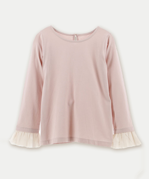 Catherine Cottage(キャサリンコテージ)の「袖口チュールフリル長袖カットソー(Tシャツ/カットソー・キッズ・ベージュ/ピンク/ネイビー・120/140/110/130)」の14枚目の写真