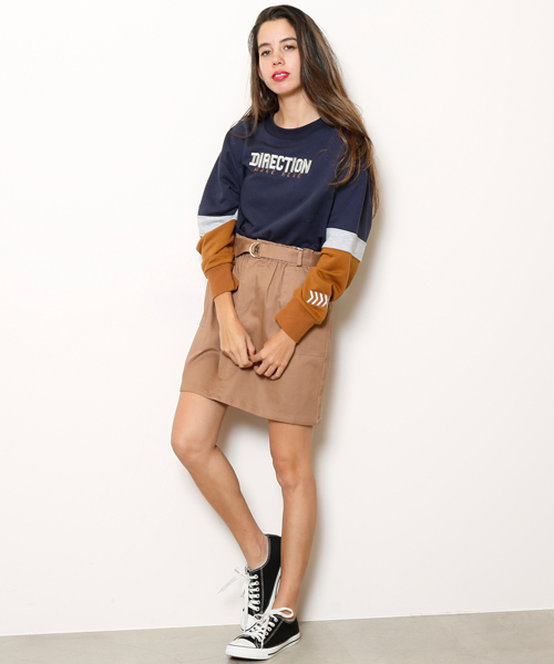 DOUBLE NAME（ダブルネーム）の「配色ロゴ裏毛プルオーバー（Tシャツ/カットソー・レディース・ネイビー/グリーン/オフホワイト・FREE）」の12枚目の写真