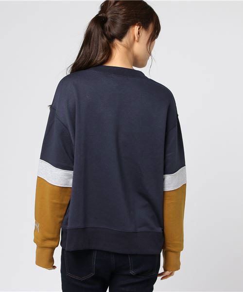 DOUBLE NAME（ダブルネーム）の「配色ロゴ裏毛プルオーバー（Tシャツ/カットソー・レディース・ネイビー/グリーン/オフホワイト・FREE）」の8枚目の写真