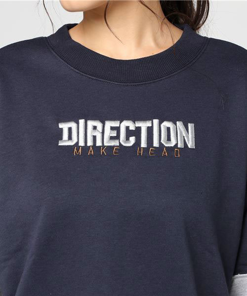 DOUBLE NAME（ダブルネーム）の「配色ロゴ裏毛プルオーバー（Tシャツ/カットソー・レディース・ネイビー/グリーン/オフホワイト・FREE）」の4枚目の写真