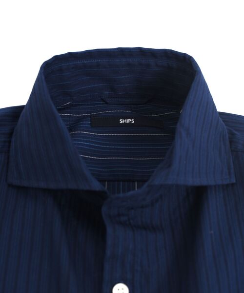 SHIPS（シップス）の「SC: ドビー織り ロンドンストライプ セミワイドカラー シャツ（シャツ/ブラウス・メンズ・ライトブルー/ネイビー/ブルー系その他/ホワイト・SMALL/MEDIUM/LARGE/X-LARGE）」の10枚目の写真