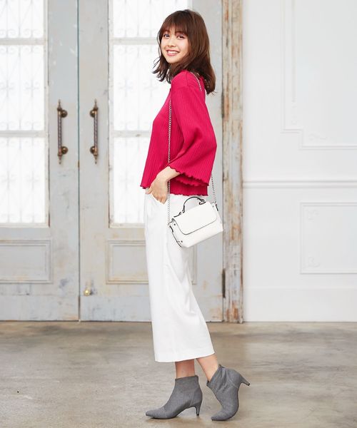 KOBE LETTUCE（コウベレタス）の「キトゥンヒールショートブーツ（ブーツ・レディース・ブラック/ブラック系その他/グレー・LL/L/M/S）」の7枚目の写真