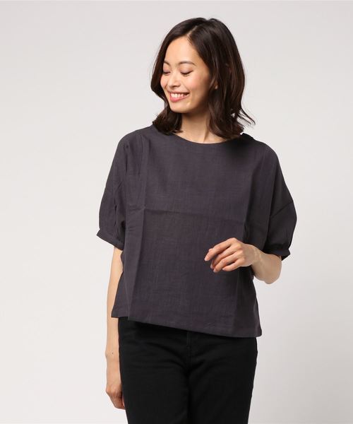 FELLINI（フェリーニ）の「コットンスラブドルマンスリーブプルオーバー（シャツ/ブラウス・レディース・イエロー/オフホワイト/ブラウン/ダークグレー・ONE SIZE）」の15枚目の写真