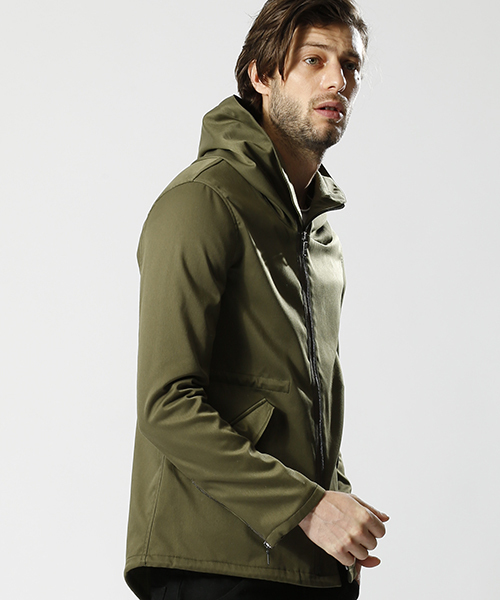 wjk（ダヴルジェイケイ）の「mj5473-short mods(back fleece)　モッズコート（モッズコート・メンズ・ベージュ/ライトグレー/ブラック/カーキ・L/M/XL/S）」の5枚目の写真