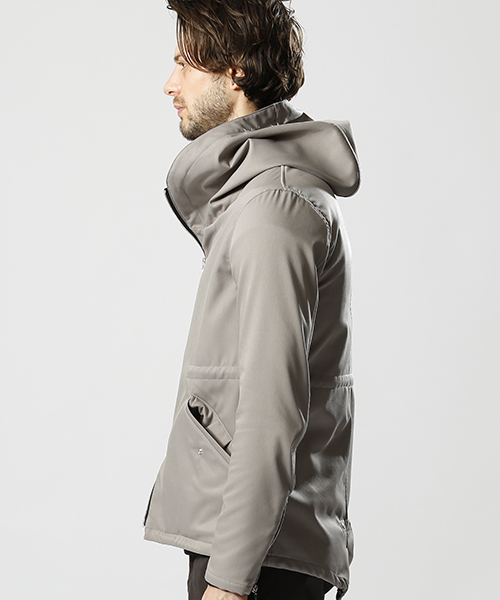 wjk（ダヴルジェイケイ）の「mj5473-short mods(back fleece)　モッズコート（モッズコート・メンズ・ベージュ/ライトグレー/ブラック/カーキ・L/M/XL/S）」の9枚目の写真