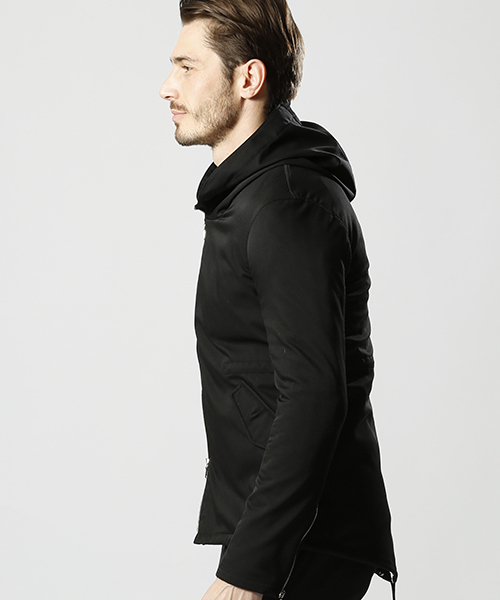 wjk（ダヴルジェイケイ）の「mj5473-short mods(back fleece)　モッズコート（モッズコート・メンズ・ベージュ/ライトグレー/ブラック/カーキ・L/M/XL/S）」の12枚目の写真